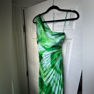 Bobbles and lace one shoulder dress!